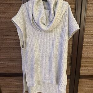 Umgee Light Gray Cowl Neck Sweater